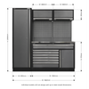Superline PRO® Storage System with Stainless Steel Worktop 1.96m