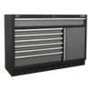 Superline PRO® Storage System with Stainless Steel Worktop 1.96m