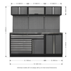 Superline PRO® Storage System with Stainless Steel Worktop 2.04m