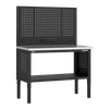 Superline PRO® Modular Workbench with Pegboard Back Panel Stainless Steel Worktop 1265mm