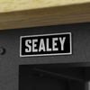 Superline PRO® Modular Workbench with Pegboard Back Panel Wooden Worktop 1265mm
