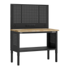 Superline PRO® Modular Workbench with Pegboard Back Panel Wooden Worktop 1265mm