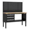 Superline PRO® Modular Workbench with 3 Drawers Wooden Worktop 1525mm
