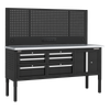Superline PRO® Modular Workbench with 6 Drawers & Cupboard Stainless Steel Worktop 1830mm
