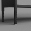 Superline PRO® Modular Adjustable-Height Workbench with Pegboard Back Panel & Wooden Worktop 1830mm