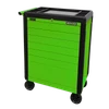 Superline PRO® Push-To-Open Rollcab 7 Drawer - Green