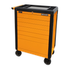 Superline PRO® Push-To-Open Rollcab 7 Drawer - Orange