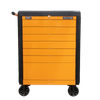 Superline PRO® Push-To-Open Rollcab 7 Drawer - Orange