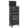 Superline PRO® Topchest, Mid-Box Tool Chest & Rollcab Combination 14 Drawer - Black