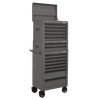 Superline PRO® Topchest, Mid-Box Tool Chest & Rollcab Combination 14 Drawer - Grey