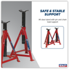 Premier Axle Stands (Pair) 2.5 Tonne Capacity per Stand Medium Height