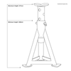 Premier Axle Stands (Pair) 6 Tonne Capacity per Stand - Yellow