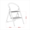 Step Stool 2-Tread 150kg Capacity - BS EN14183