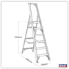 Industrial Step Ladder 6-Tread Aluminium - EN 131