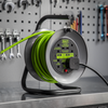 15m Cable Reel with Thermal Trip 4 x 230V - Hi-Vis Green