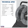 25m Cable Reel with Thermal Trip & RCD Plug 4 x 230V