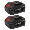 SV20 Series Power Tool Battery 20V 4Ah - Pack of 2