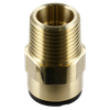 John Guest® Brass Straight Adaptor 15mm x 1/2"BSPT