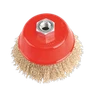 100mm Brassed Steel Crimped Wire Cup Brush M14 x 2mm