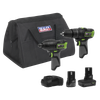 2 x SV10.8 Series Power Tool Kit 10.8V - 2 Batteries & Euro Plug