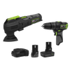 2 x SV10.8 Series Cordless Power Tool Kit 10.8V - 2 Batteries & Euro Plug