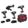 Premier 4 x SV20 Series Cordless Brushless Power Tool Kit 20V - 2 Batteries