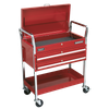 Superline PRO® Heavy-Duty Trolley with Lockable Top & 2 Drawers 2-Level