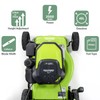 Dellonda Hand-Propelled Petrol Lawnmower Grass Cutter, 127cc 16"/41cm 4-Stroke