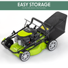 Dellonda Hand-Propelled Petrol Lawnmower Grass Cutter, 127cc 16"/41cm 4-Stroke