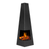 Dellonda Chiminea, Wood Burner, Heater for Outdoors W45cm x H150cm - Black Steel