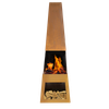 Dellonda Outdoor Chiminea Fireplace Heater Firewood Storage - Corten Steel