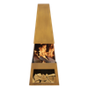 Dellonda Outdoor Chiminea Fireplace Heater Firewood Storage - Corten Steel