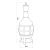Dellonda Deluxe 360° Chiminea/Fire Pit/Outdoor Heater - Antique Bronze Finish - DG112
