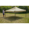 Dellonda Premium 2x2m Pop-Up Gazebo, Heavy Duty, PVC Coated, Water-Resistant Fabric, Supplied with Carry Bag, Rope, Stakes & Weight Bags - Beige Canopy