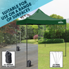 Dellonda Premium 2 x 2m Pop-Up Gazebo, Heavy Duty, PVC Coated,  Water-Resistant Fabric, Supplied with Carry Bag, Rope, Stakes & Weight Bags - Dark Green Canopy