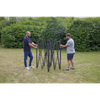 Dellonda Premium 3 x 3m Pop-Up Gazebo, PVC Coated, Water-Resistant Fabric, Supplied with Carry Bag, Rope, Stakes & Weight Bags - Dark Green Canopy