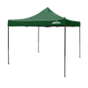 Dellonda Premium 3 x 3m Pop-Up Gazebo, PVC Coated, Water-Resistant Fabric, Supplied with Carry Bag, Rope, Stakes & Weight Bags - Dark Green Canopy