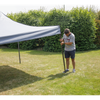 Dellonda Premium 3 x 3m Pop-Up Gazebo, PVC Coated, Water-Resistant Fabric, Supplied with Carry Bag, Rope, Stakes & Weight Bags - Grey Canopy