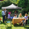 Dellonda Premium 3 x 3m Pop-Up Gazebo, PVC Coated, Water-Resistant Fabric, Supplied with Carry Bag, Rope, Stakes & Weight Bags - Grey Canopy