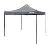 Dellonda Premium 3 x 3m Pop-Up Gazebo, PVC Coated, Water-Resistant Fabric, Supplied with Carry Bag, Rope, Stakes & Weight Bags - Grey Canopy