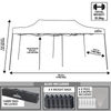 Dellonda Premium 3x6m Pop-Up Gazebo, Heavy Duty, PVC Coated, Water-Resistant Fabric Supplied with Carry Bag, Rope, Stakes & Weight Bags - Beige Canopy