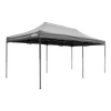 Dellonda Premium 3x6m Pop-Up Gazebo, Heavy Duty, PVC Coated, Water-Resistant Fabric, Supplied with Carry Bag, Rope, Stakes & Weight Bags - Grey Canopy