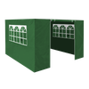 Dellonda Premium Gazebo/Marquee Side Walls/Doors/Windows, Fits 3 x 3m Models - Dark Green