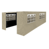 Dellonda Premium Side Walls/Doors/Windows for Gazebo/Marquee, Fits 3 x 6m Models - Beige