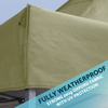Dellonda Premium 2x2m Pop-Up Gazebo & Side Walls, PVC Coated, Water-Resistant Fabric, Supplied with Carry Bag, Rope, Stakes & Weight Bags - Beige