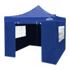 Dellonda Premium 2x2m Pop-Up Gazebo & Side Walls, PVC Coated, Water-Resistant Fabric, Supplied with Carry Bag, Rope, Stakes & Weight Bags - Blue