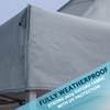 Dellonda Premium 2x2m Pop-Up Gazebo & Side Walls, PVC Coated, Water-Resistant Fabric, Supplied with Carry Bag, Rope, Stakes & Weight Bags - Grey