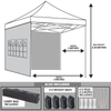 Dellonda Premium 3x3m Pop-Up Gazebo & Side Walls, PVC Coated, Water-Resistant Fabric with Carry Bag, Rope, Stakes & Weight Bags - Blue