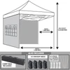 Dellonda Premium 3x3m Pop-Up Gazebo & Side Walls, PVC Coated, Water-Resistant Fabric with Carry Bag, Rope, Stakes & Weight Bags - Green