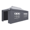 Dellonda Premium 3x6m Pop-Up Gazebo & Side Walls, PVC Coated, Water-Resistant Fabric with Carry Bag, Rope, Stakes & Weight Bags - Grey
